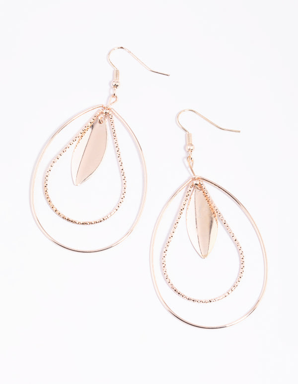 Rose Gold Teardrop Earrings