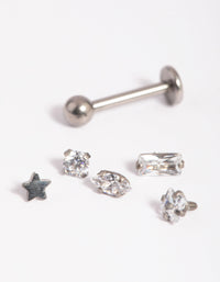 Titanium Cubic Zirconia Flat Back 6-Pack - link has visual effect only