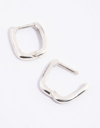 Sterling Silver Huggie Hoop Earrings - link has visual effect only