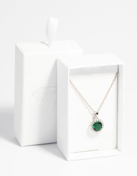 Silver Cubic Zirconia Diamante Necklace - link has visual effect only