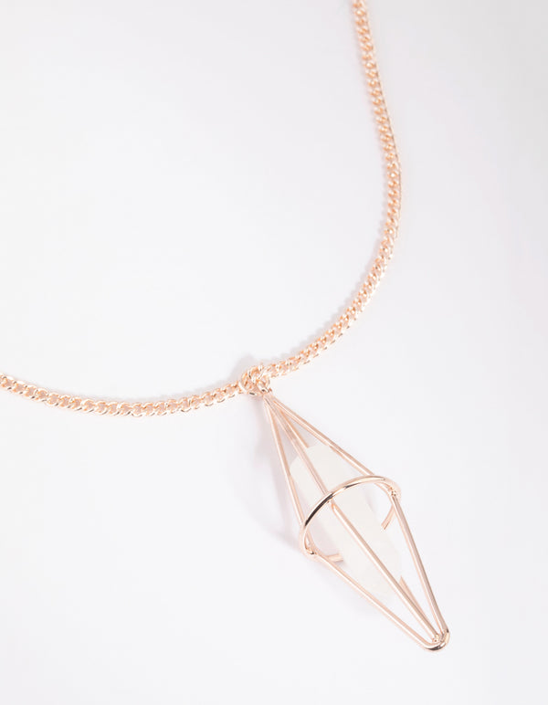 Clear Quartz Cage Necklace