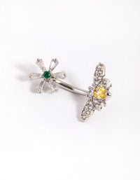 Surgical Steel Garden Bee Belly Bar - link has visual effect only