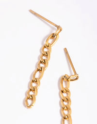 Gold Plated Surgical Steel Chain Drop Earrings - link has visual effect only