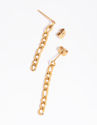 Gold Plated Surgical Steel Chain Drop Earrings - link has visual effect only