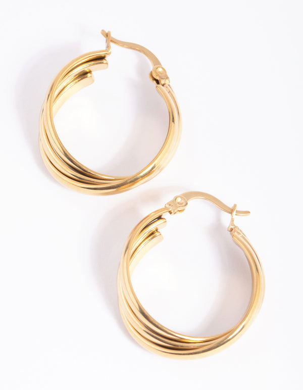 Stainless steel hoop earrings deals