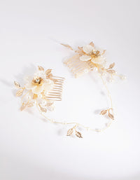 Pearlised Flower Hair Drape - link has visual effect only