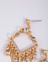 Gold Diamante Kite Drop Earrings - link has visual effect only