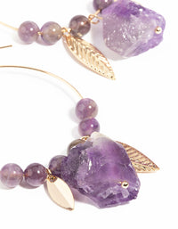 Gold Amethyst Drop Earrings - link has visual effect only