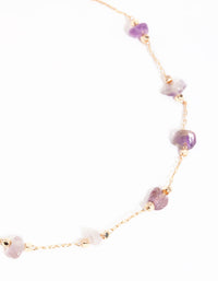 Gold Amethyst Chip Anklet - link has visual effect only