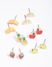 Kids Fruit Salad Stud Earring 6-Pack - link has visual effect only