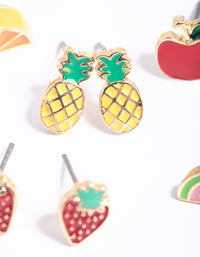 Kids Fruit Salad Stud Earring 6-Pack - link has visual effect only