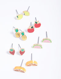 Kids Fruit Salad Stud Earring 6-Pack - link has visual effect only