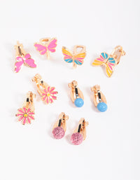 Kids Butterfly Clip On Earrings - link has visual effect only