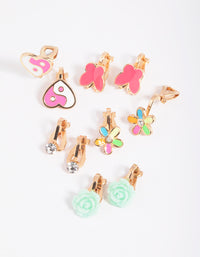 Kids Heart Clip On Earrings - link has visual effect only