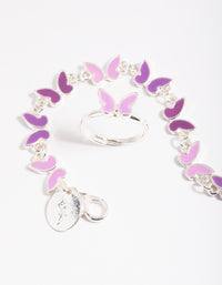 Kids Butterfly Bracelet & Ring Set - link has visual effect only