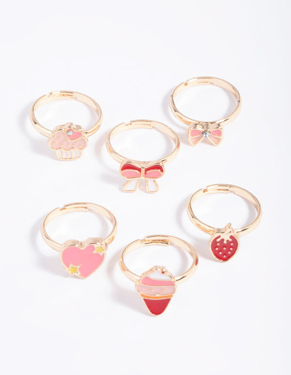 Kids Dessert Bow Rings