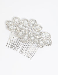 Silver Pearl & Diamante Comb - link has visual effect only