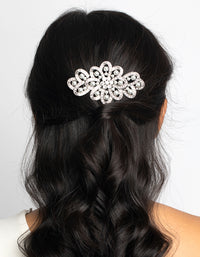 Silver Pearl & Diamante Comb - link has visual effect only