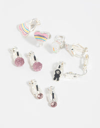 Kids Bunny Love Clip On Earrings - link has visual effect only