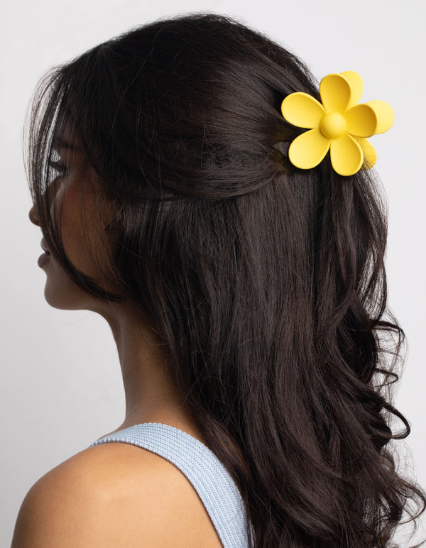 90s Yellow Daisy Flower Claw Clip Lovisa