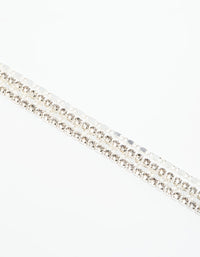 Silver Diamante Layered Bracelet - link has visual effect only