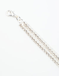 Silver Diamante Layered Bracelet - link has visual effect only