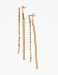 Gold Snake Chain Hoop Earrings - link has visual effect only