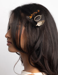 Gold & Tortoiseshell Clips - link has visual effect only