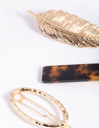 Gold & Tortoiseshell Clips - link has visual effect only