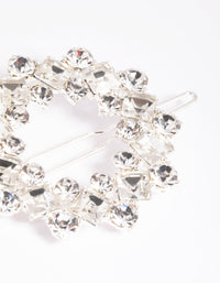 Silver Diamante Circle Clips - link has visual effect only