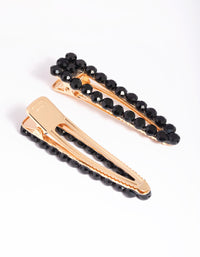 Gold Facet Bead Snap Clips - link has visual effect only