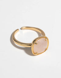 Gold Semi-Precious Stone Ring - link has visual effect only