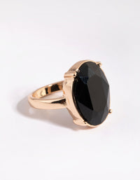 Black Statement Stone Cocktail Ring - link has visual effect only