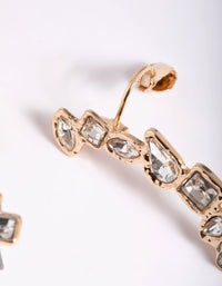 Gold Diamante Cascade Cuff Earrings - link has visual effect only