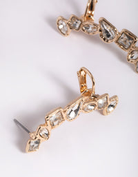 Gold Diamante Cascade Cuff Earrings - link has visual effect only