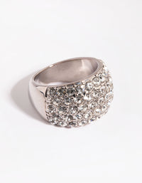 Silver Diamante Dome Ring - link has visual effect only