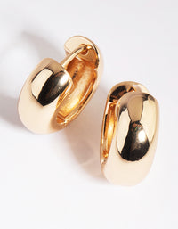 Gold Chunky Huggie Hoop Earrings - link has visual effect only