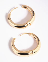 Gold Huggie Hoop Earrings - link has visual effect only