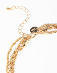 Gold Twisted Chain Layered Necklace - link has visual effect only