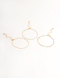 Gold Bright Bead Anklet Pack - link has visual effect only