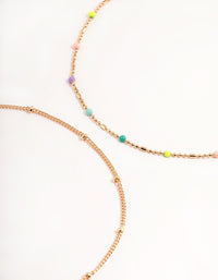 Gold Bright Bead Anklet Pack - link has visual effect only