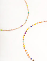 Gold Bright Bead Anklet Pack - link has visual effect only