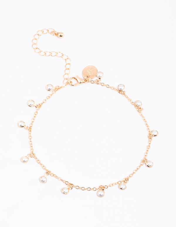 Gold Pearl Anklet