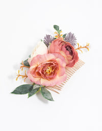 Gold Rose Flower Comb - link has visual effect only