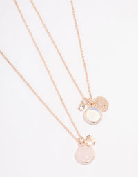 Rose Gold Semi-Precious Mixed Jewellery Set - link has visual effect only