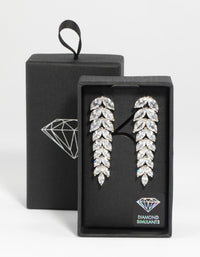 Diamond Simulant Waterfall Drop Earrings - link has visual effect only