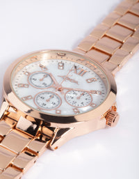 Gold Marble Diamante Watch - link has visual effect only