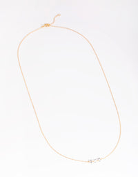 Gold Plated Sterling Silver Crystal Necklace - link has visual effect only