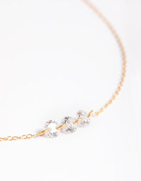 Gold Plated Sterling Silver Crystal Necklace - link has visual effect only