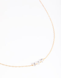 Gold Plated Sterling Silver Crystal Necklace - link has visual effect only